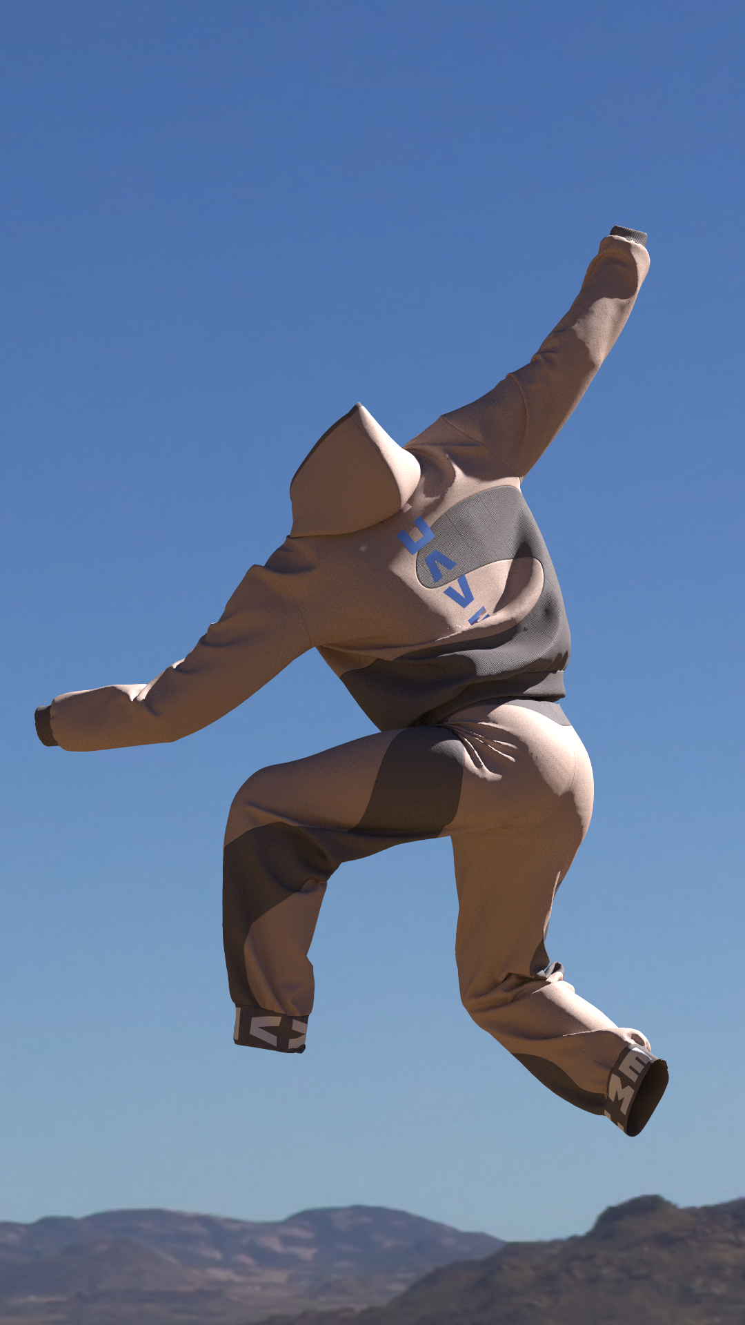 Muave brown set jumping — desert